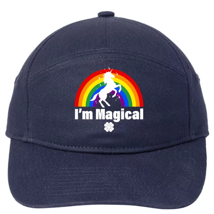 I'm Magical Clover Unicorn 7-Panel Snapback Hat