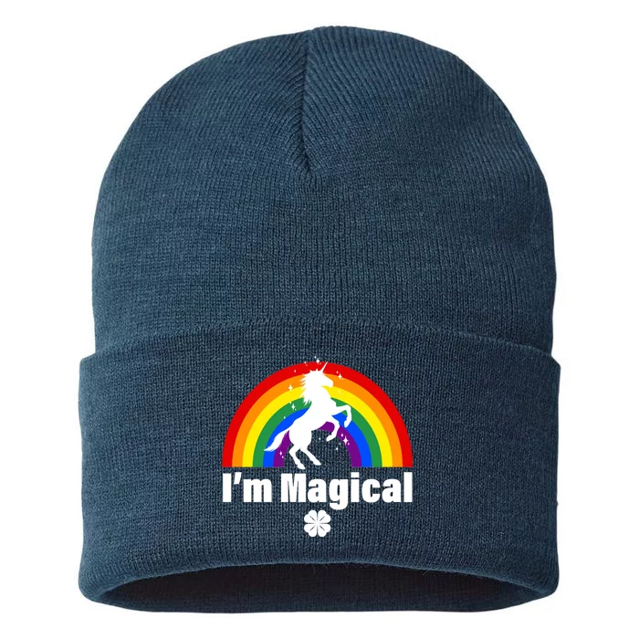 I'm Magical Clover Unicorn Sustainable Knit Beanie