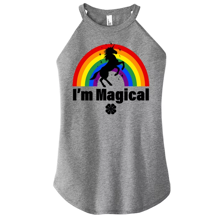 I'm Magical Clover Unicorn Women’s Perfect Tri Rocker Tank