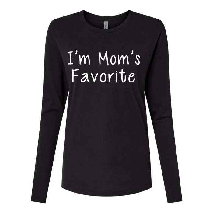 I'm Mom's Favorite Funny Cute Womens Cotton Relaxed Long Sleeve T-Shirt