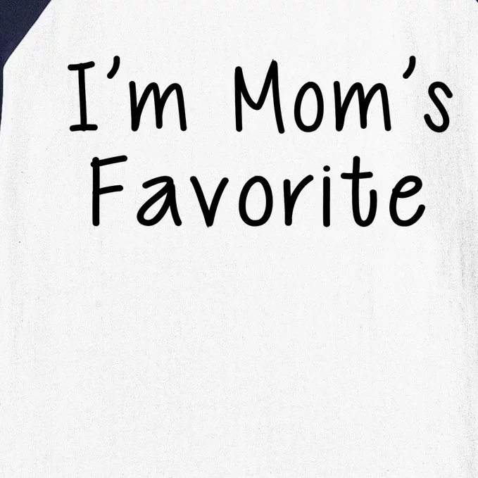 I'm Mom's Favorite Funny Cute Baseball Sleeve Shirt