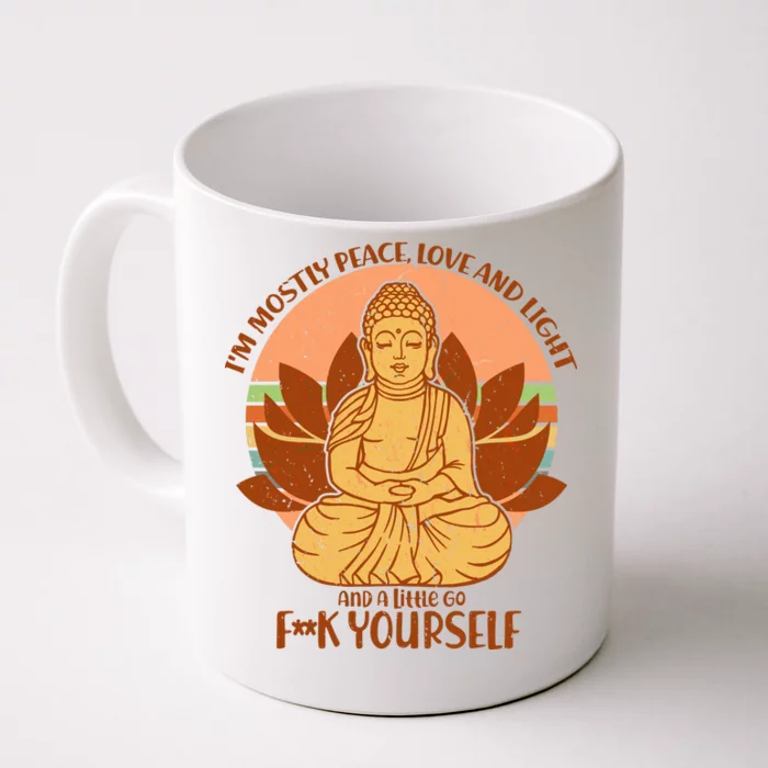 I'm Mostly Peace Love And Light - Personalized Yoga Mug