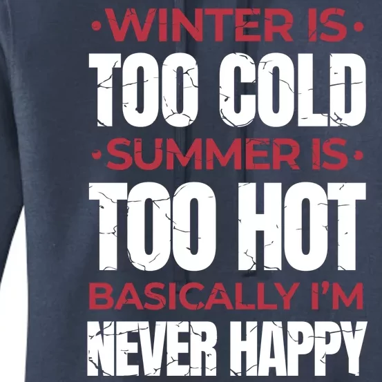 I'm Never Happy Women's Pullover Hoodie