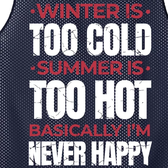 I'm Never Happy Mesh Reversible Basketball Jersey Tank