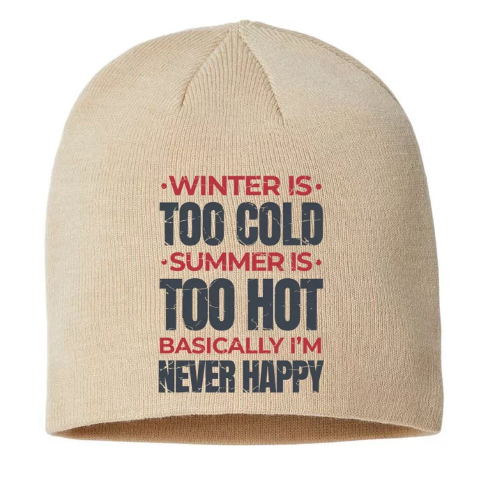 I'm Never Happy 8 1/2in Sustainable Knit Beanie