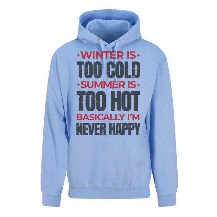 I'm Never Happy Unisex Surf Hoodie