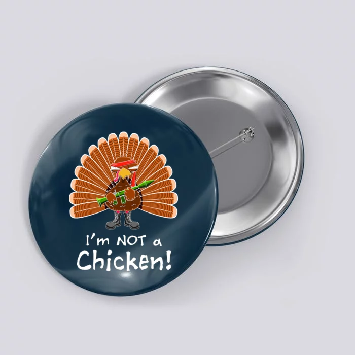 I'm No Chicken Turkey Holiday Button