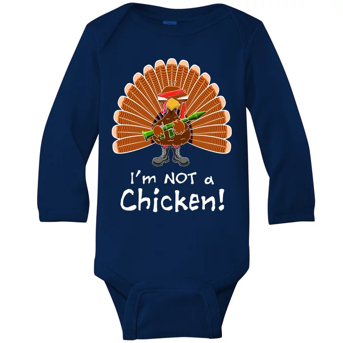 I'm No Chicken Turkey Holiday Baby Long Sleeve Bodysuit