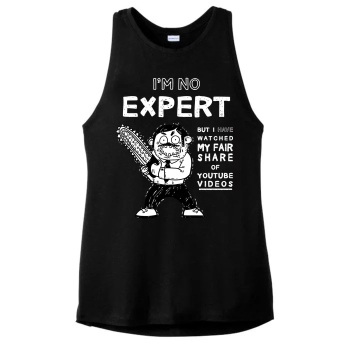 I'm No Expert Funny Video Ladies Tri-Blend Wicking Tank