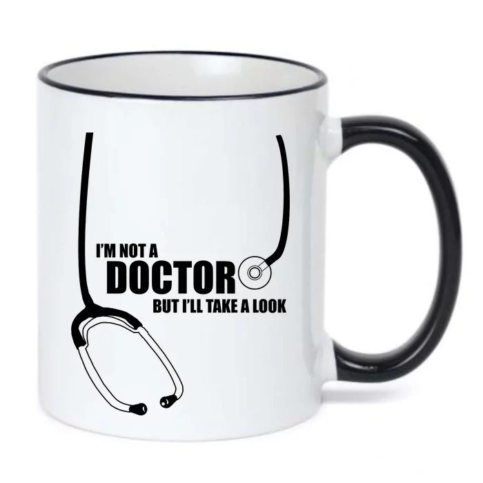 I'm Not A Doctor But Will Take A Look Black Color Changing Mug