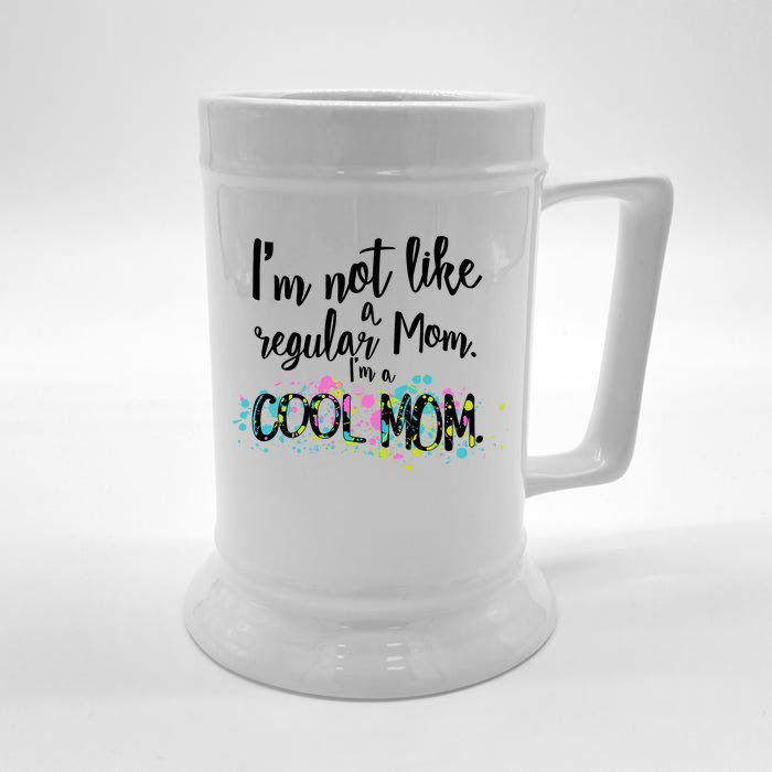 I'm Not A Regular Mom I'm A Cool Mom Front & Back Beer Stein