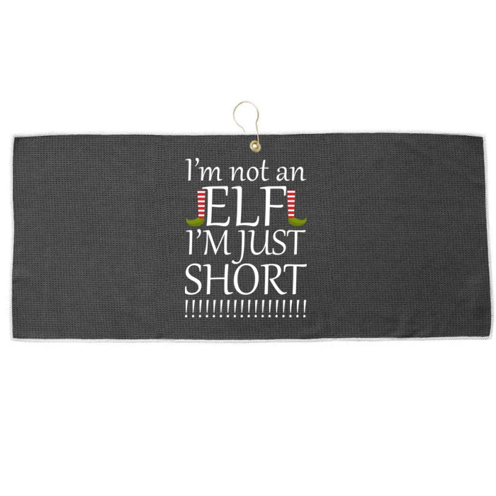 I'm Not An Elf! I'm Just Short Funny Christmas Large Microfiber Waffle Golf Towel