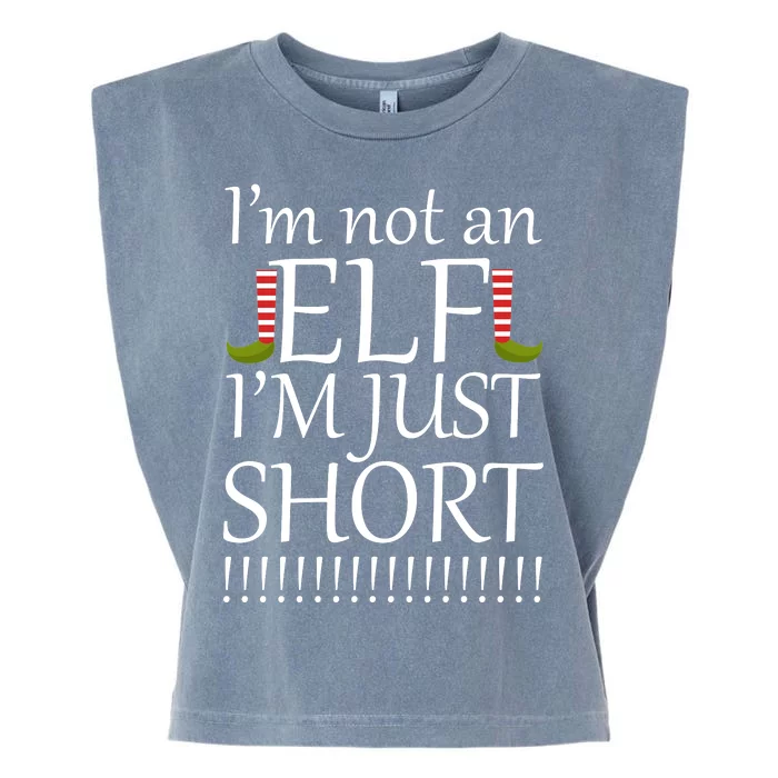 I'm Not An Elf! I'm Just Short Funny Christmas Garment-Dyed Women's Muscle Tee