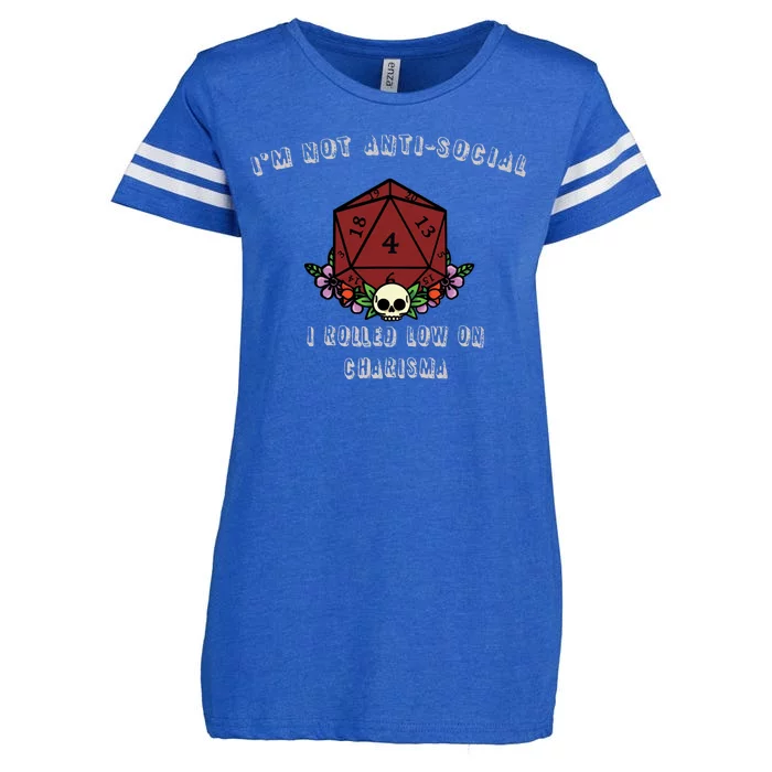 I'm Not Anti-Social I Rolled Low On Charisma Enza Ladies Jersey Football T-Shirt