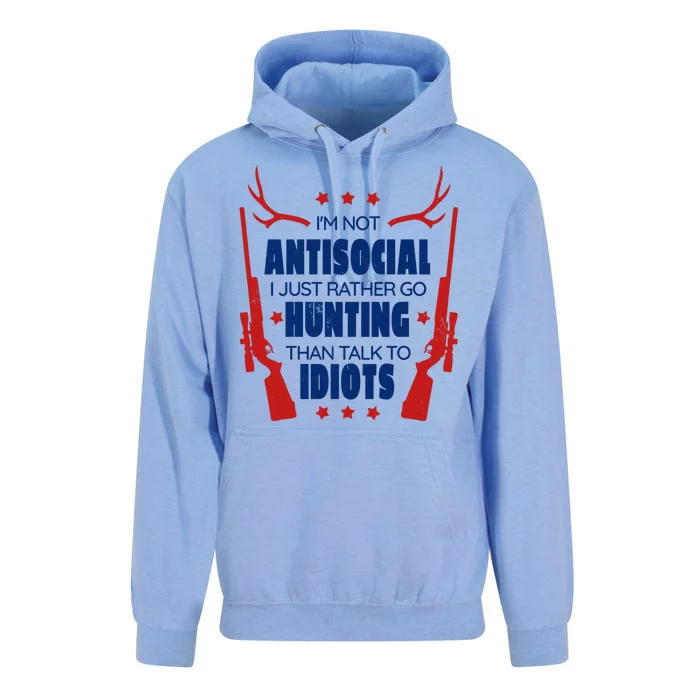 I'm Not Antisocial Hunting Funny Unisex Surf Hoodie