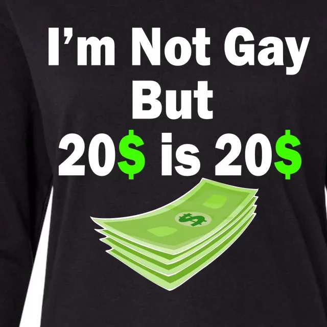 I'm Not Gay But $20 is $20 Womens Cotton Relaxed Long Sleeve T-Shirt