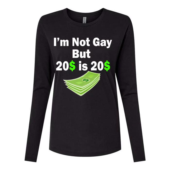 I'm Not Gay But $20 is $20 Womens Cotton Relaxed Long Sleeve T-Shirt