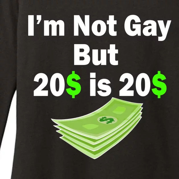 I'm Not Gay But $20 is $20 Womens CVC Long Sleeve Shirt