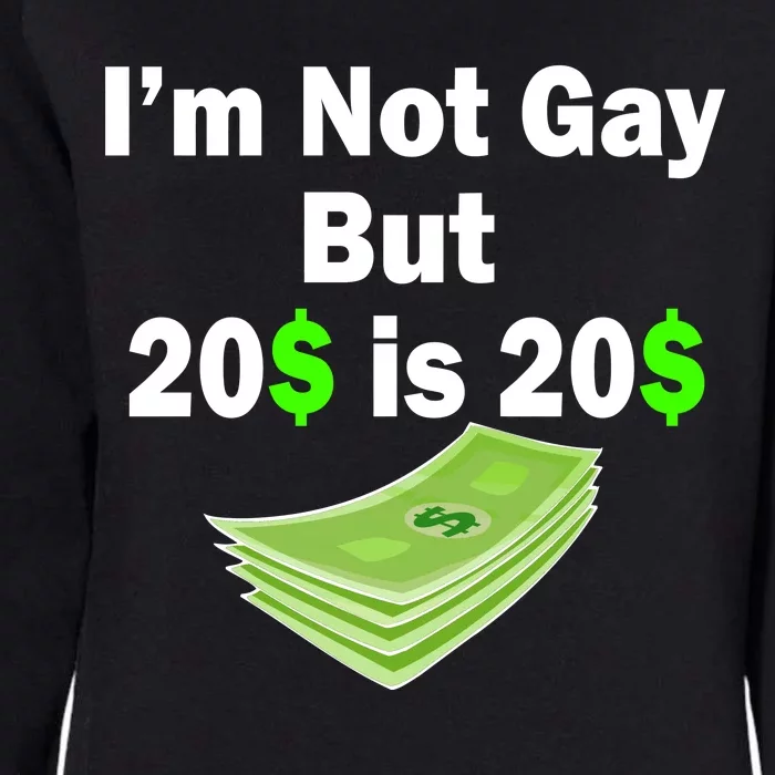 I'm Not Gay But $20 is $20 Womens California Wash Sweatshirt