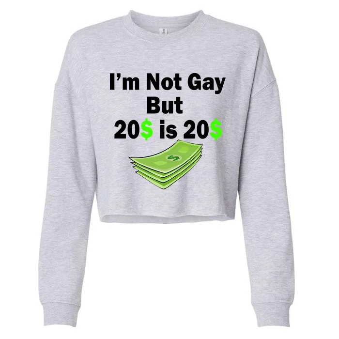 I'm Not Gay But $20 is $20 Cropped Pullover Crew