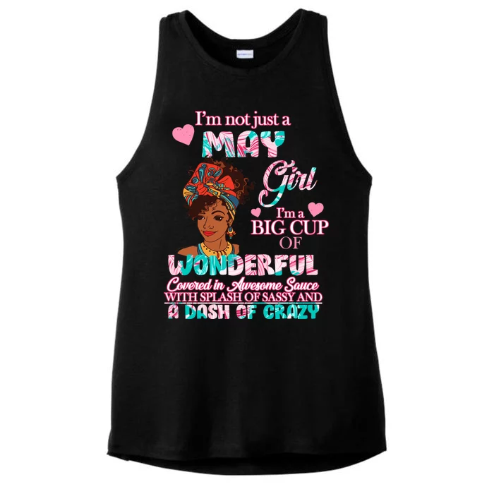 I'm Not Just A May Girl Funny Birthday Ladies Tri-Blend Wicking Tank