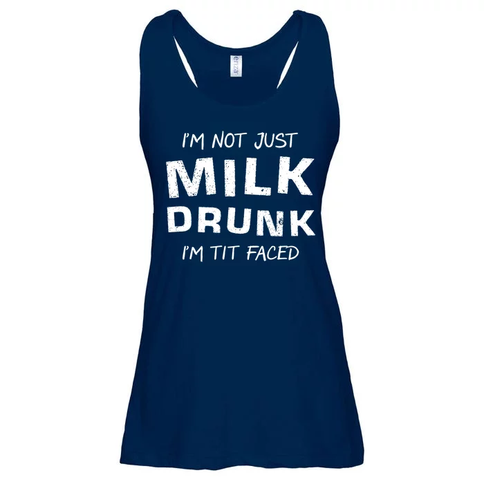 I'm Not Just Milk Drunk I'm Tit Faced Ladies Essential Flowy Tank