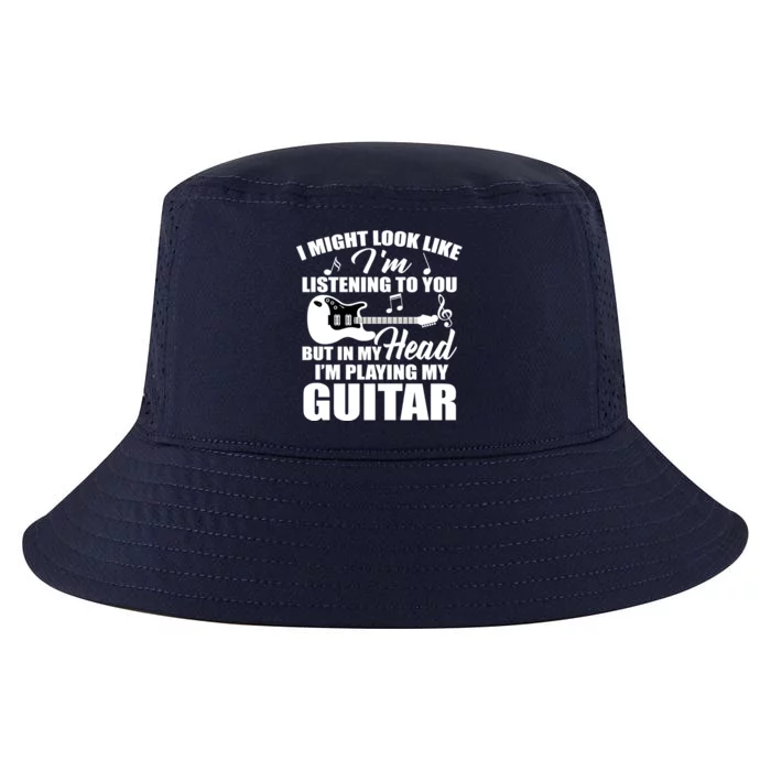 I'm Not Listing I'm Playing My Guitar Cool Comfort Performance Bucket Hat