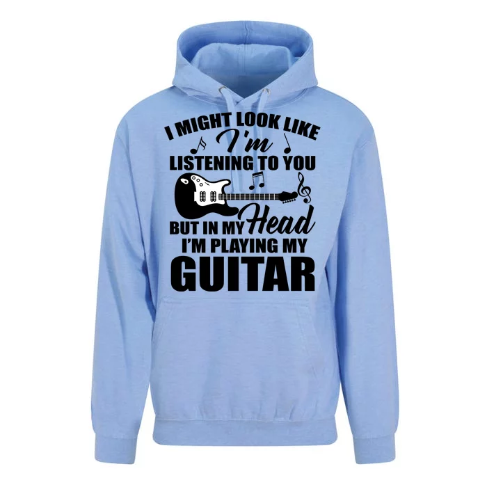 I'm Not Listing I'm Playing My Guitar Unisex Surf Hoodie