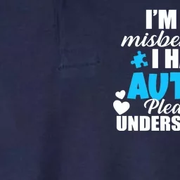 I'm Not Misbehaving I Have Autism Softstyle Adult Sport Polo