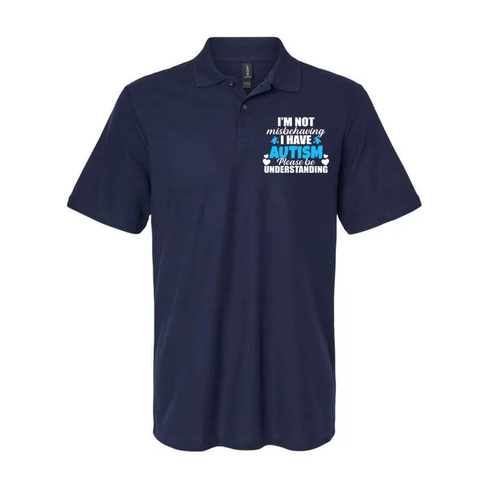 I'm Not Misbehaving I Have Autism Softstyle Adult Sport Polo