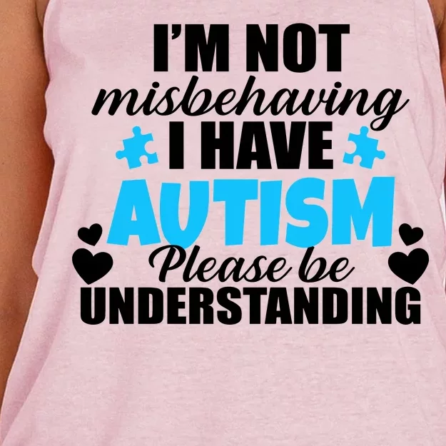 I'm Not Misbehaving I Have Autism Women's Knotted Racerback Tank