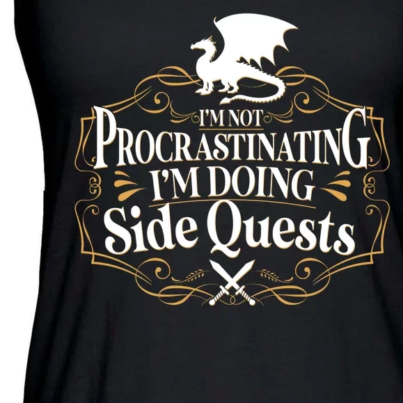 I'm Not Procrastinating I'm Doing Side Quest RPG Ladies Essential Flowy Tank