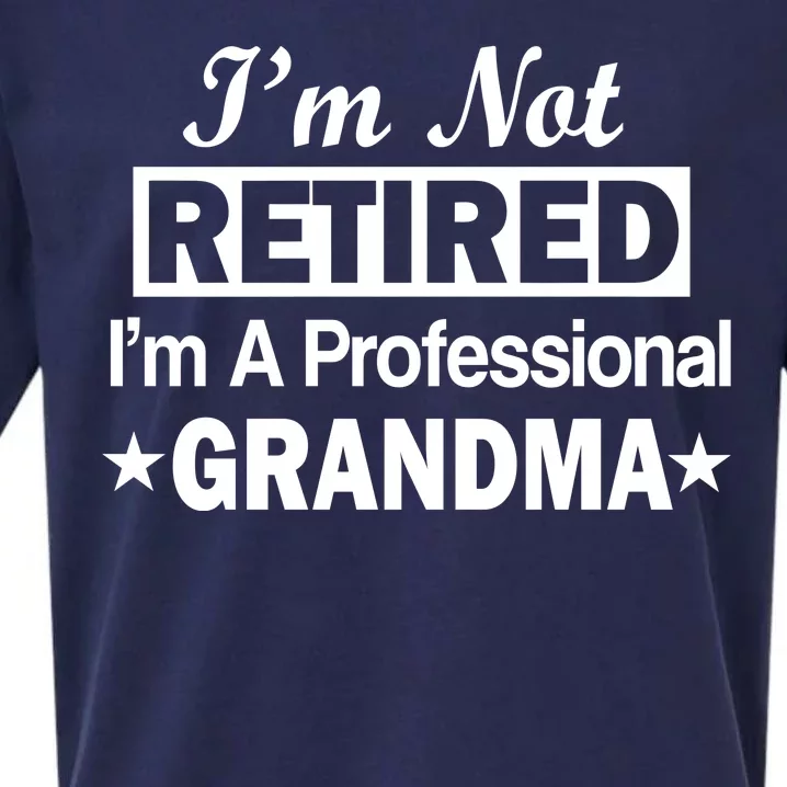 I'm Not Retired I'm A Professional Grandma Sueded Cloud Jersey T-Shirt