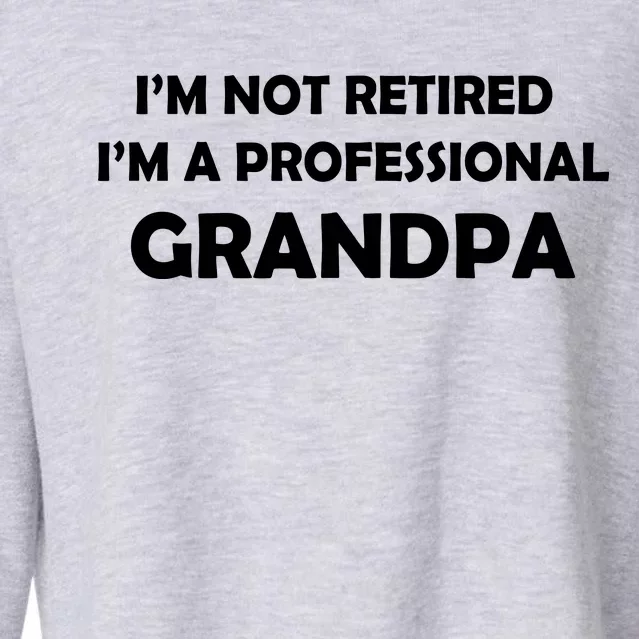 I'm Not Retired I'm A Professional Grandpa Cropped Pullover Crew