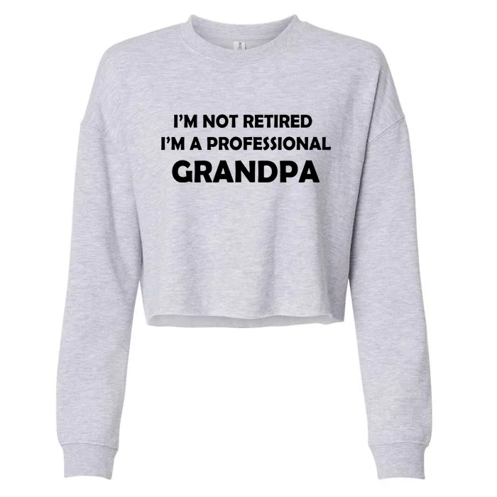 I'm Not Retired I'm A Professional Grandpa Cropped Pullover Crew