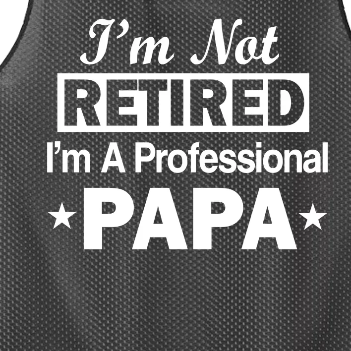 I'm Not Retired I'm A Professional Papa Mesh Reversible Basketball Jersey Tank