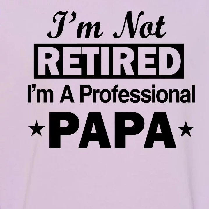 I'm Not Retired I'm A Professional Papa Garment-Dyed Sweatshirt