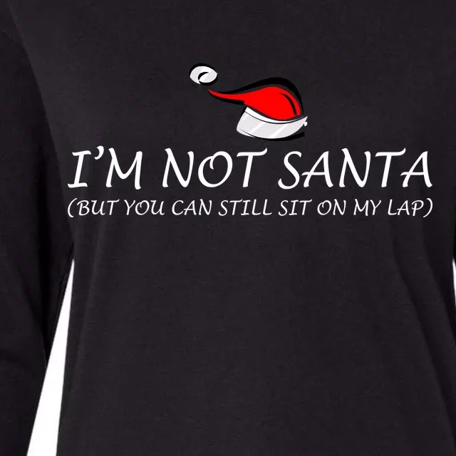 I'm Not Santa, But You Can Sit On My Lap Womens Cotton Relaxed Long Sleeve T-Shirt