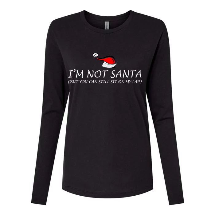 I'm Not Santa, But You Can Sit On My Lap Womens Cotton Relaxed Long Sleeve T-Shirt