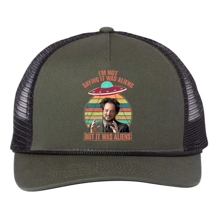 I'm Not Saying It Was Aliens But It Was Aliens Retro Rope Trucker Hat Cap