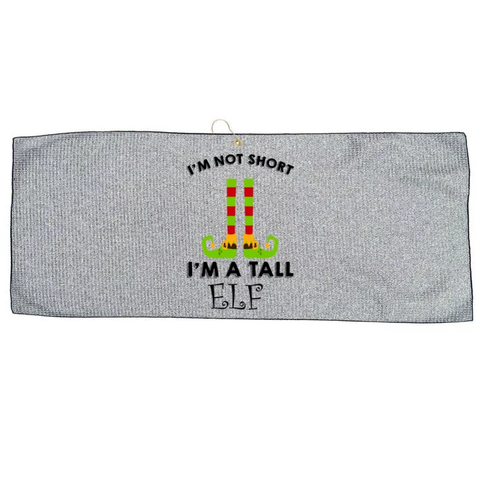 I'm Not Short I'm A Tall Elf Large Microfiber Waffle Golf Towel