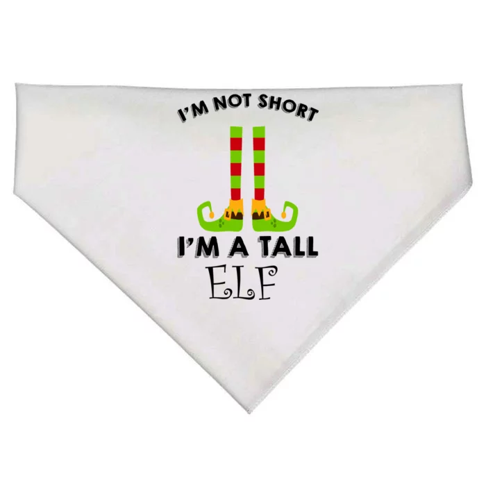 I'm Not Short I'm A Tall Elf USA-Made Doggie Bandana