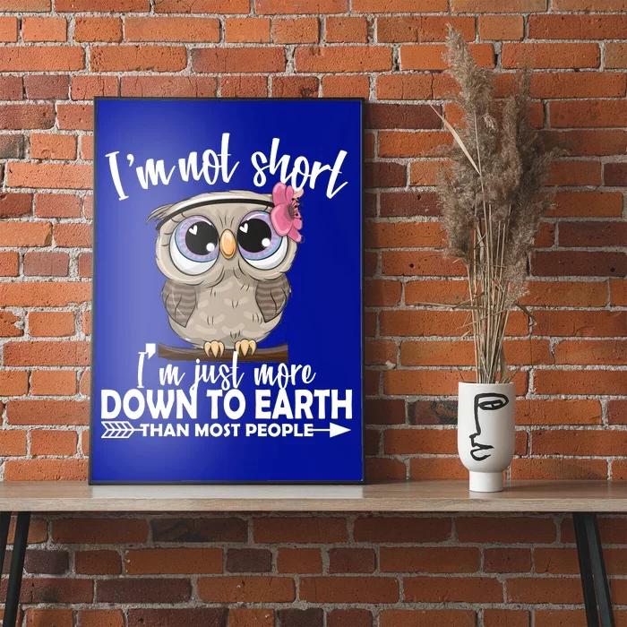 Short People Humor Not Short Just Down to Earth Cute Owl Coffee Mug