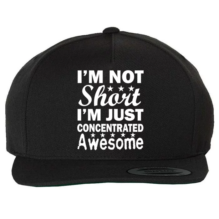 I'm Not Short Just Concentrated Awesome Wool Snapback Cap