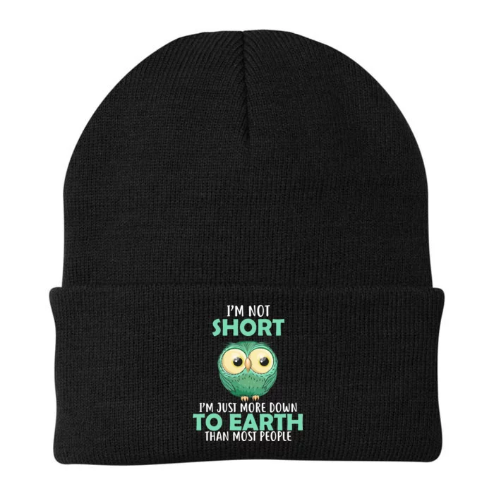 I'm Not Short Just Down To Earth Knit Cap Winter Beanie