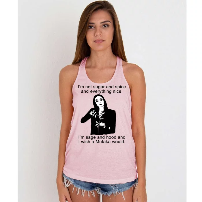 I'm Not Sugar And Spice Funny Meme Women's Knotted Racerback Tank