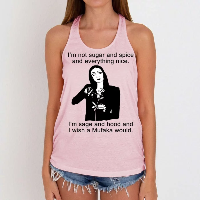 I'm Not Sugar And Spice Funny Meme Women's Knotted Racerback Tank