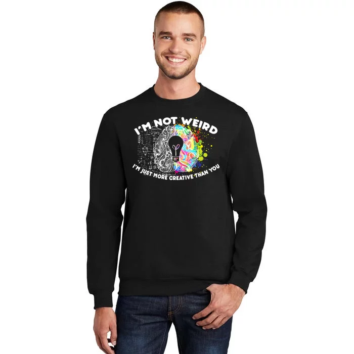 I'm Not Weird I'm Just More Creative Than You Tall Sweatshirt