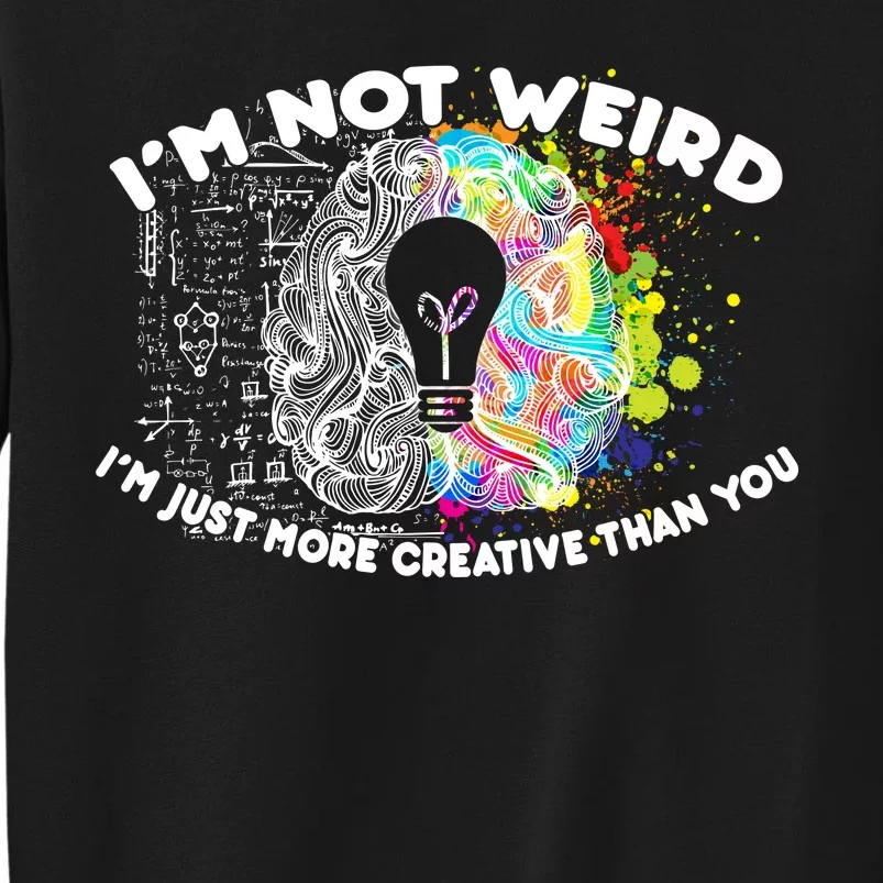 I'm Not Weird I'm Just More Creative Than You Tall Sweatshirt