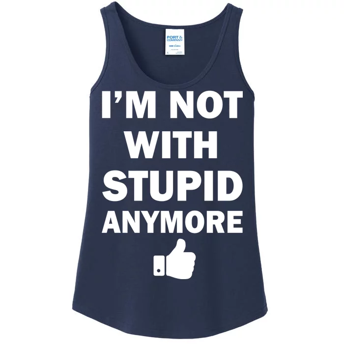 I'm Not With Stupid Anymore Ladies Essential Tank